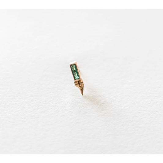 18-karat Rose Gold Emerald Single Earring