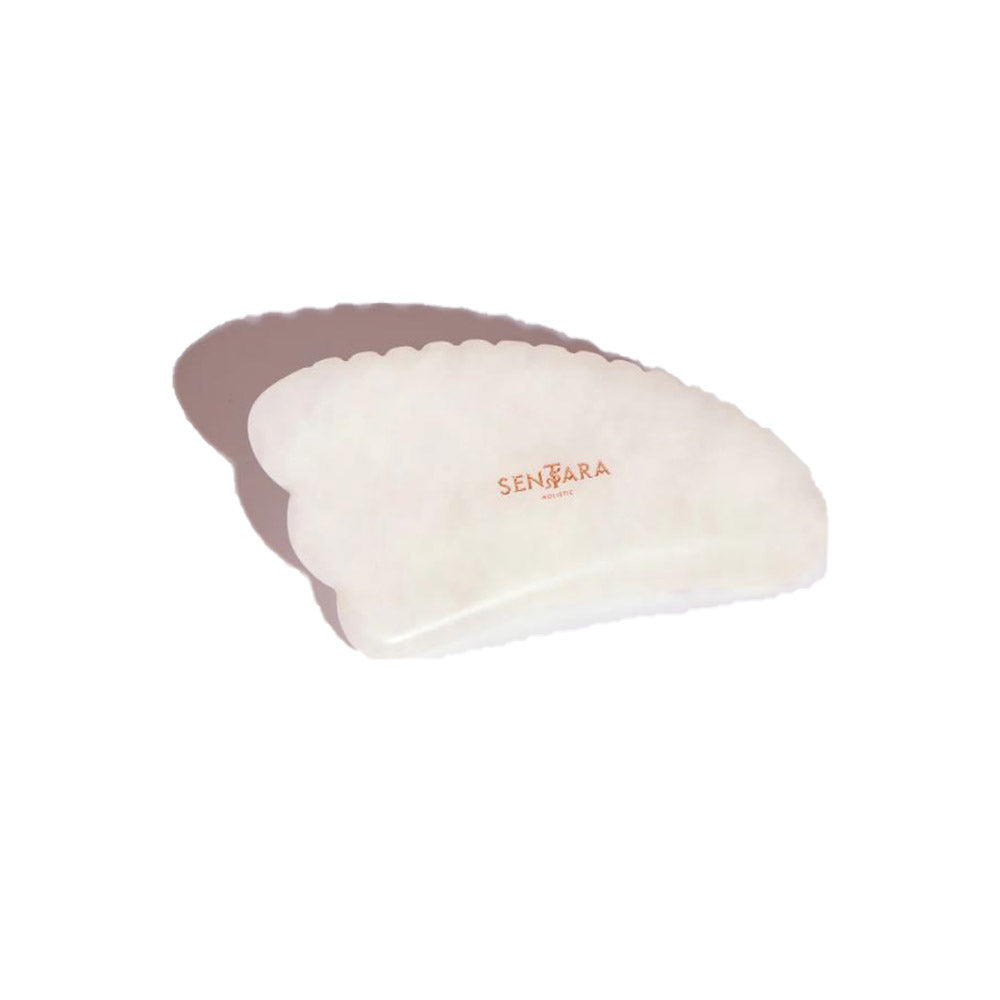 White Jade Horn Tooth Gua Sha Massager