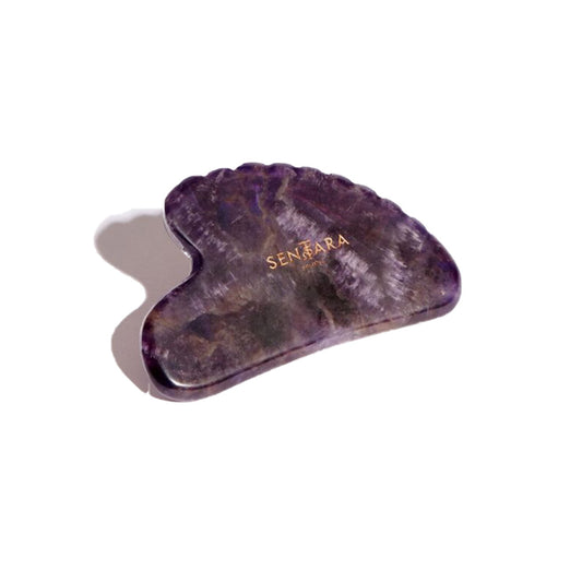 Amethyst Heart Tooth Gua Sha Massager