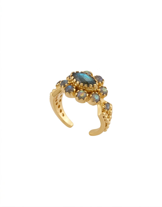 Anne Labradorite and Moonstone Earcuff