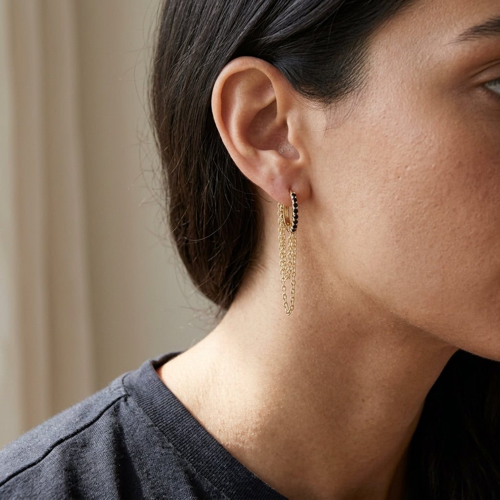 Black Diamond Hoop Chain