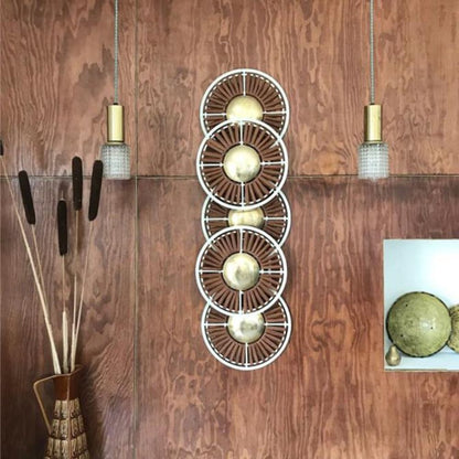 Leather Wall Five Circles Lamp