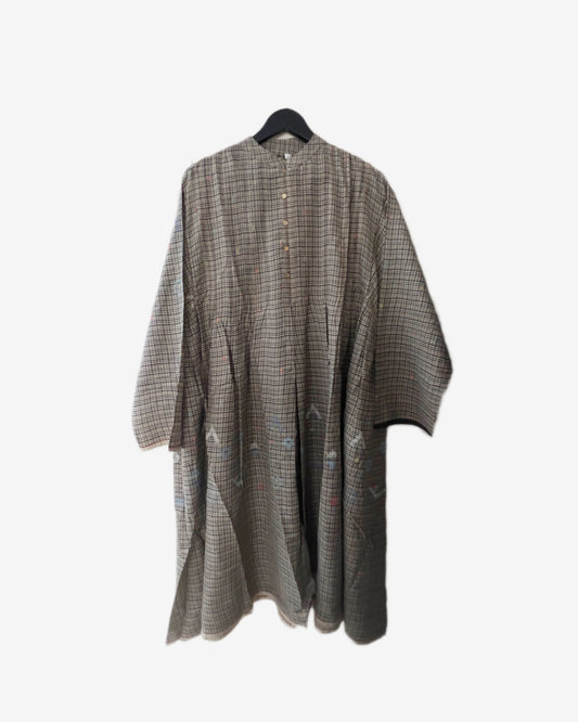 Hirame Dress Check Brown