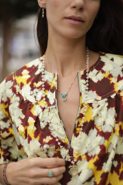 Turquoise Shield Necklace