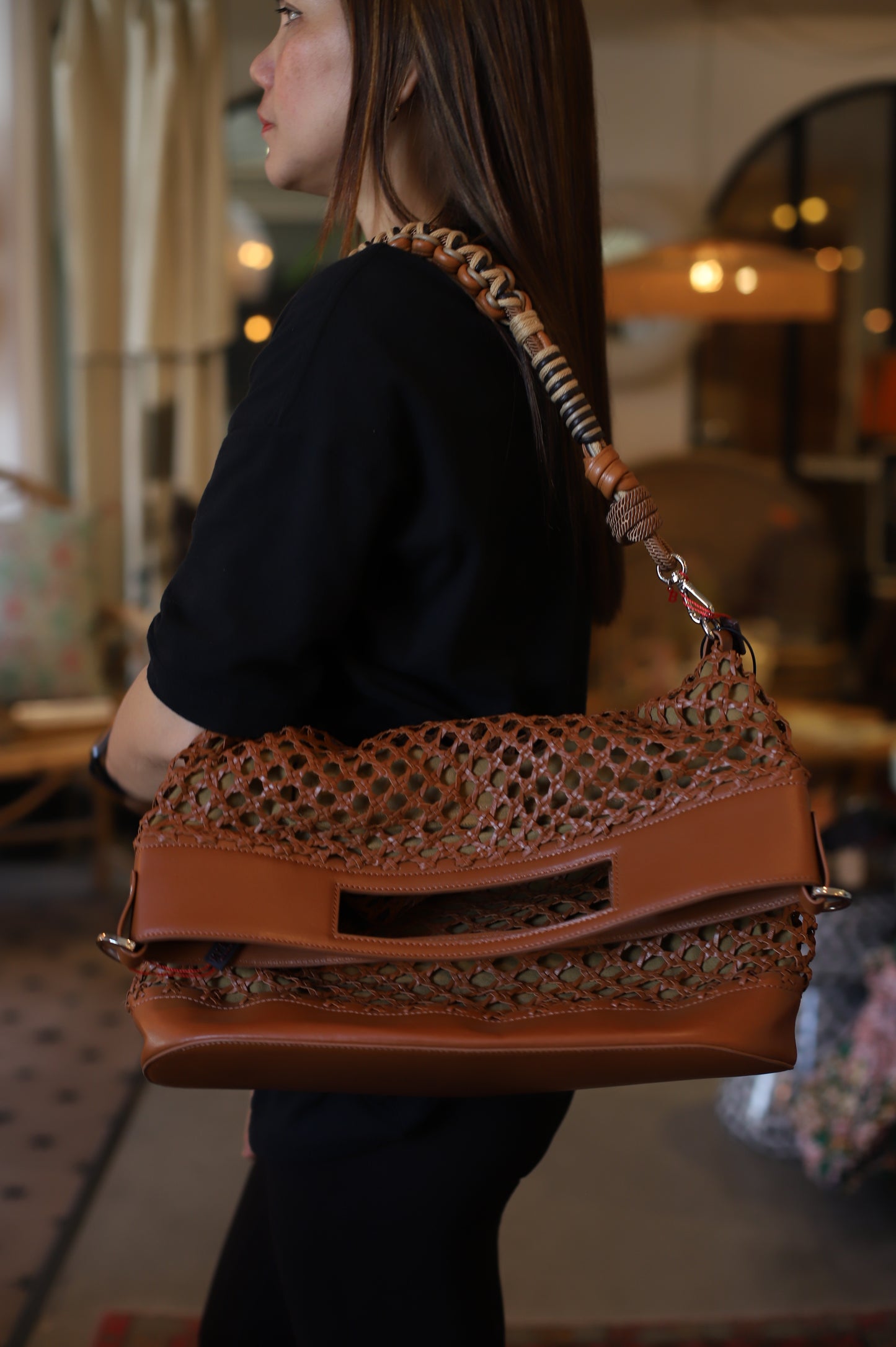 Colin Leather Bag Cognac