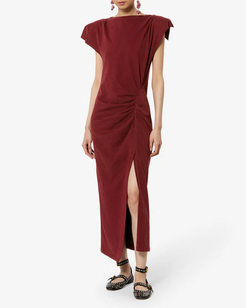 Nadela Jersey Maxi Dress Burgundy