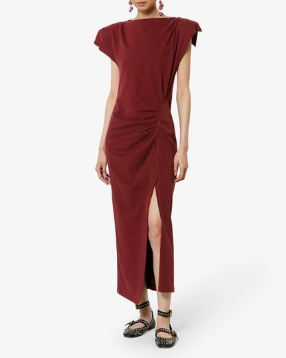Nadela Jersey Maxi Dress Burgundy