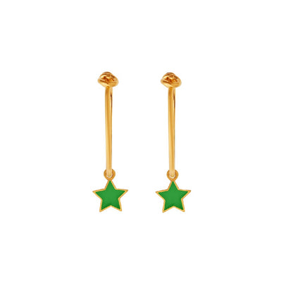 Little Star Hoops Green