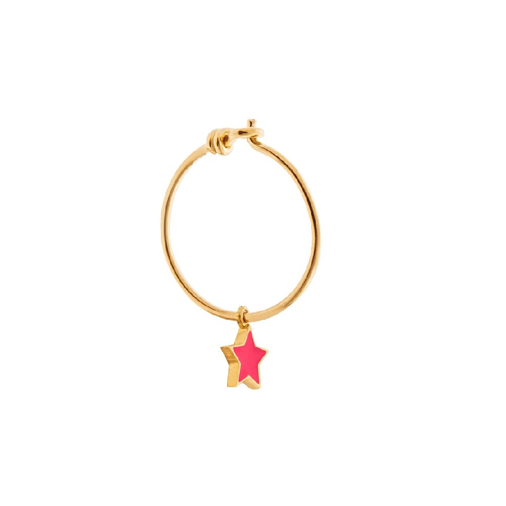 Little Star Hoops Pink