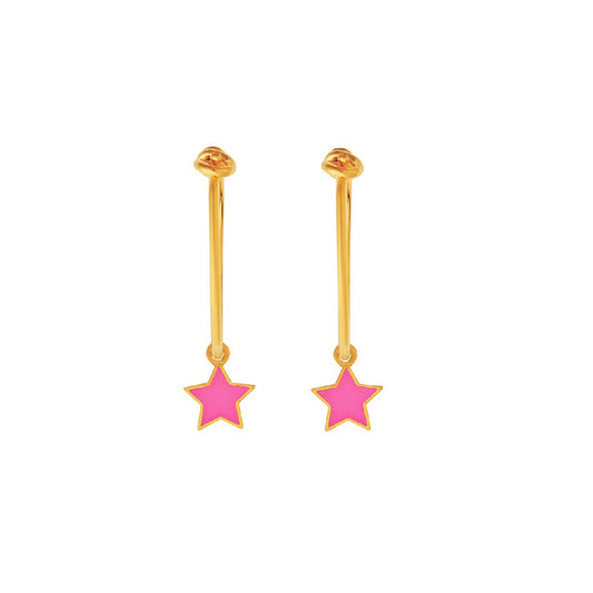 Little Star Hoops Pink