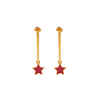 Little Star Hoops Red