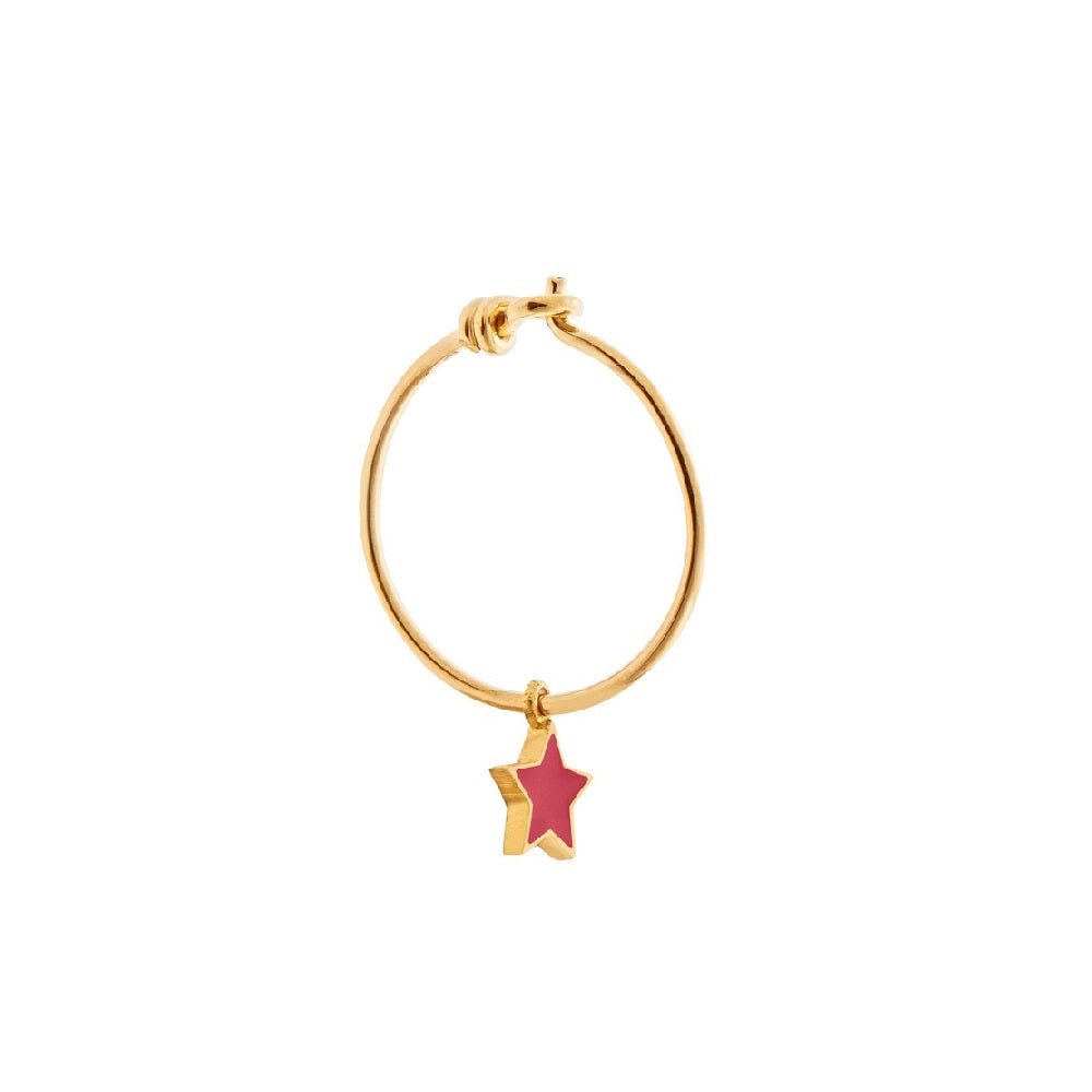 Little Star Hoops Red