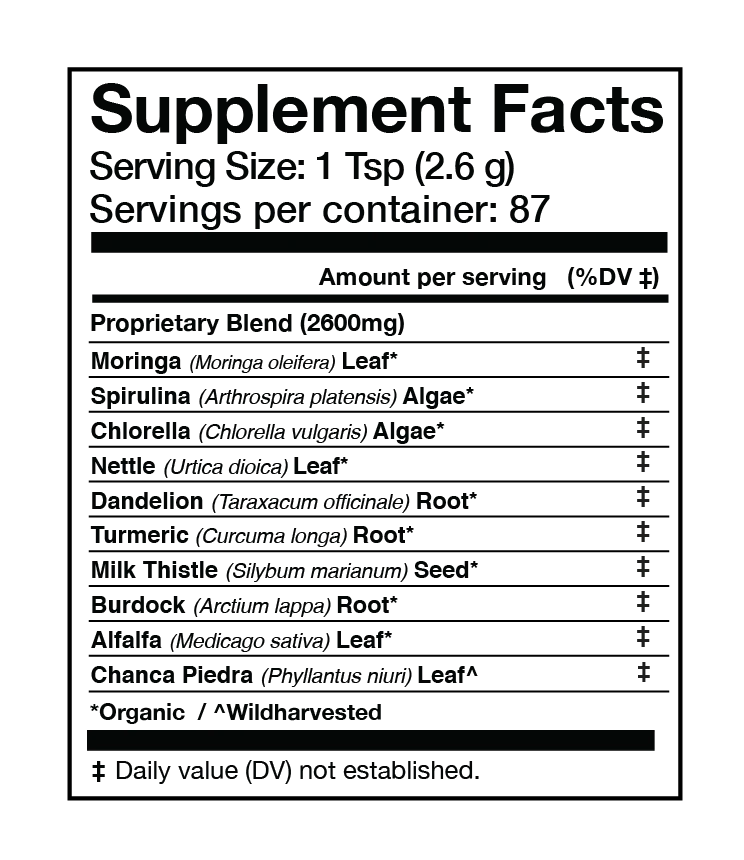 Liver Vitality Greens | Daily Cleanser - 8oz