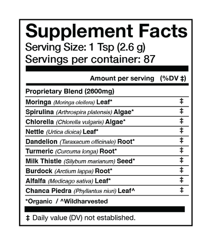 Liver Vitality Greens | Daily Cleanser - 8oz