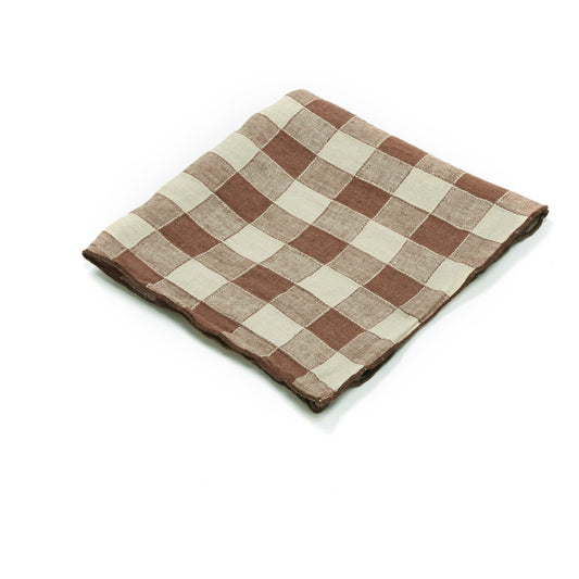 Vichy Canvas Napkin Litchi