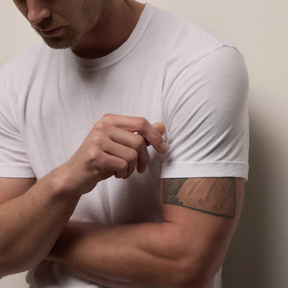 Short Sleeve Crew Neck Tee White
