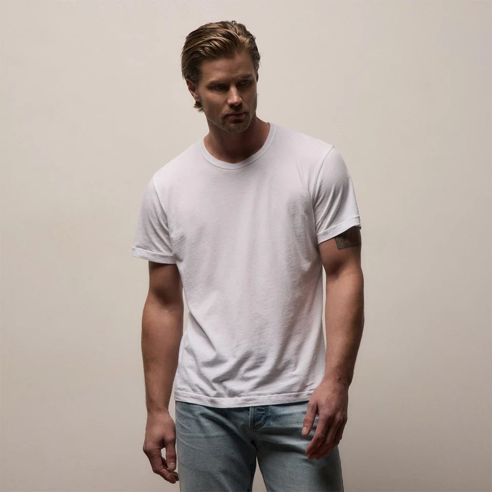 Short Sleeve Crew Neck Tee White