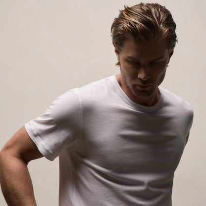 Short Sleeve Crew Neck Tee White