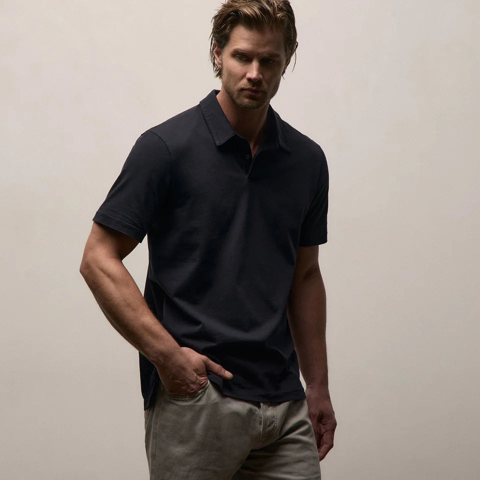 Sueded Jersey Polo Deep