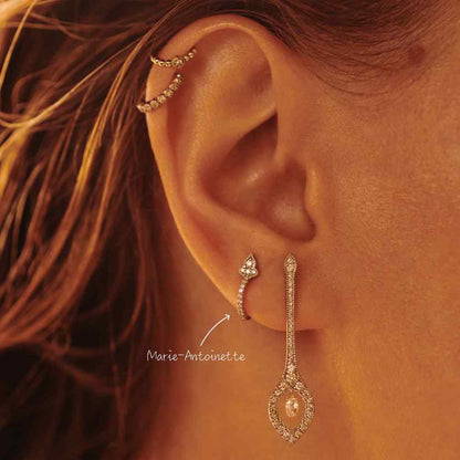 Marie-Antoinette Tiny Single Hoop Earring