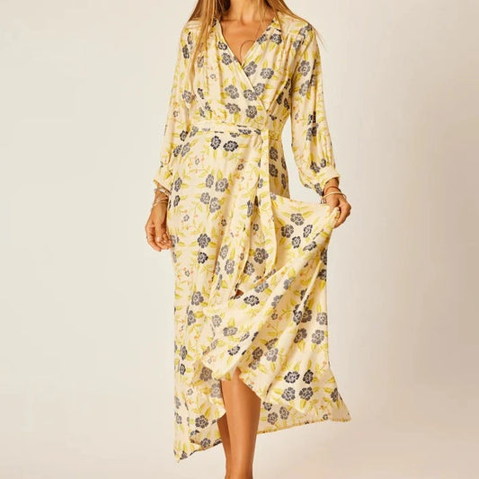Kate Long Sleeve Maxi Dress - Prairie Indigo