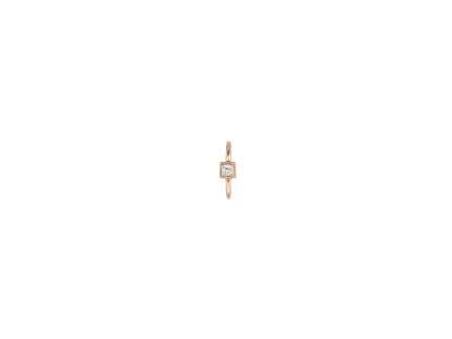 Square Diamond Single Hoop