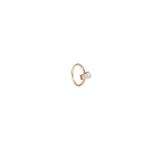 Oblique Diamond single Hoop Mini