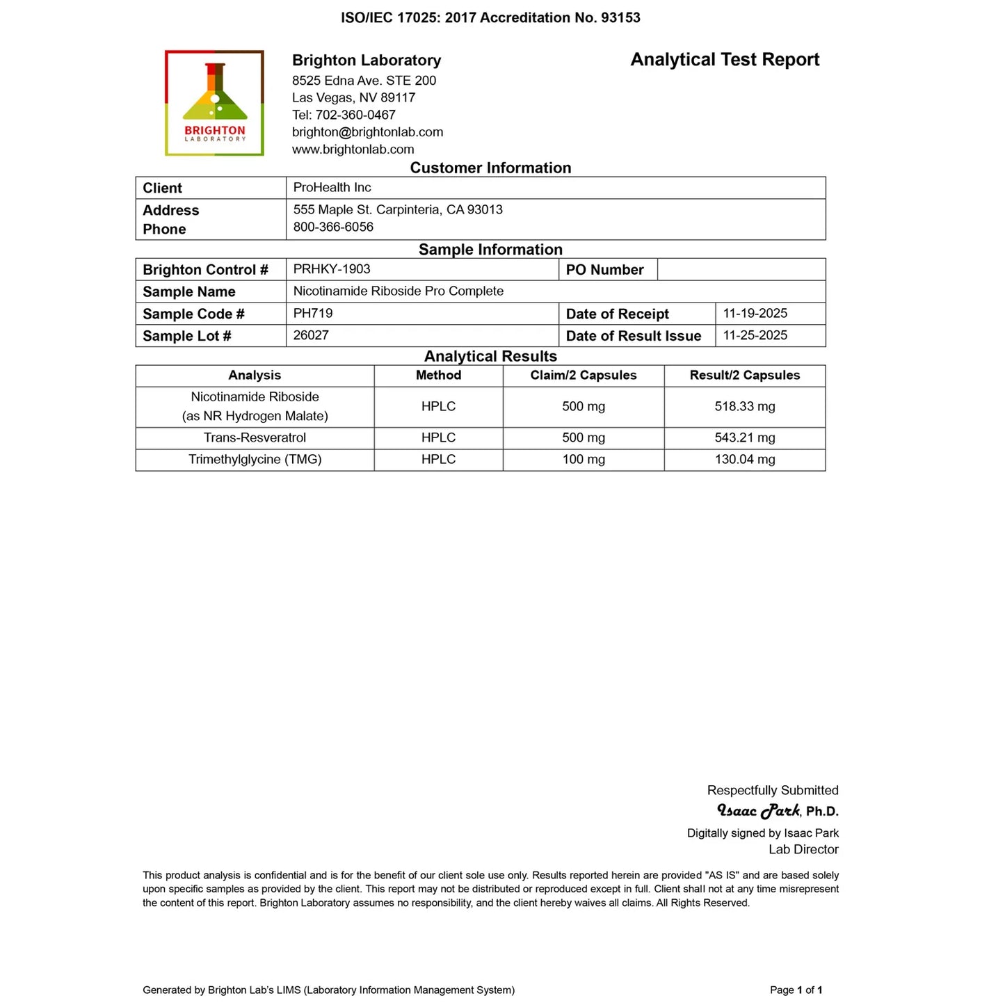 Nicotinamide Riboside Pro Complete