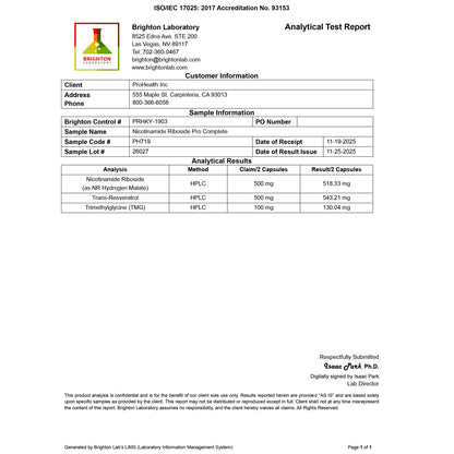 Nicotinamide Riboside Pro Complete