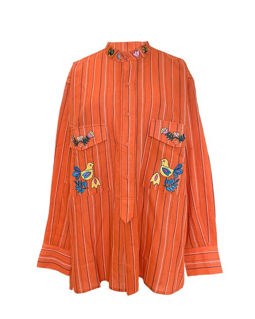 Orange Power Pocket Shirt