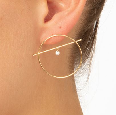 Fibule M Hoop Single Earring