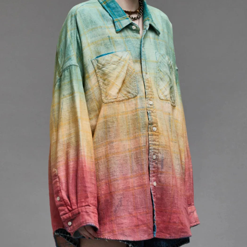 Drop Neck Workshirt - Pastel Plaid