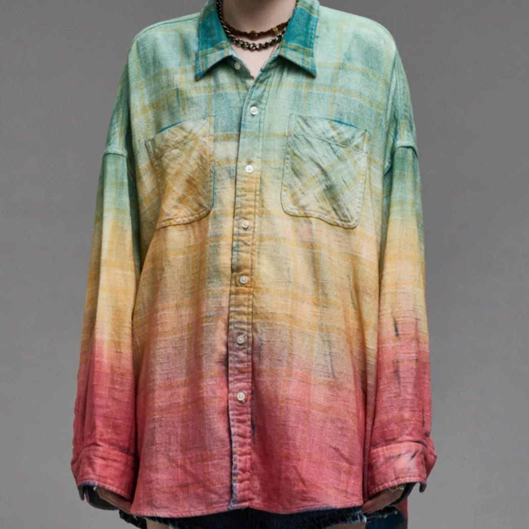 Drop Neck Workshirt - Pastel Plaid