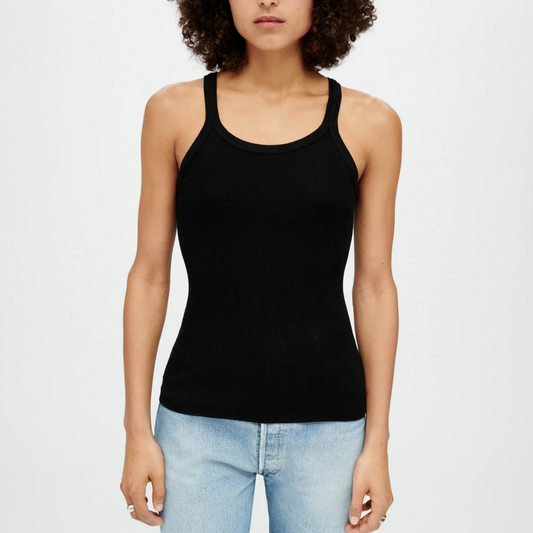 Ribbed Tank Black