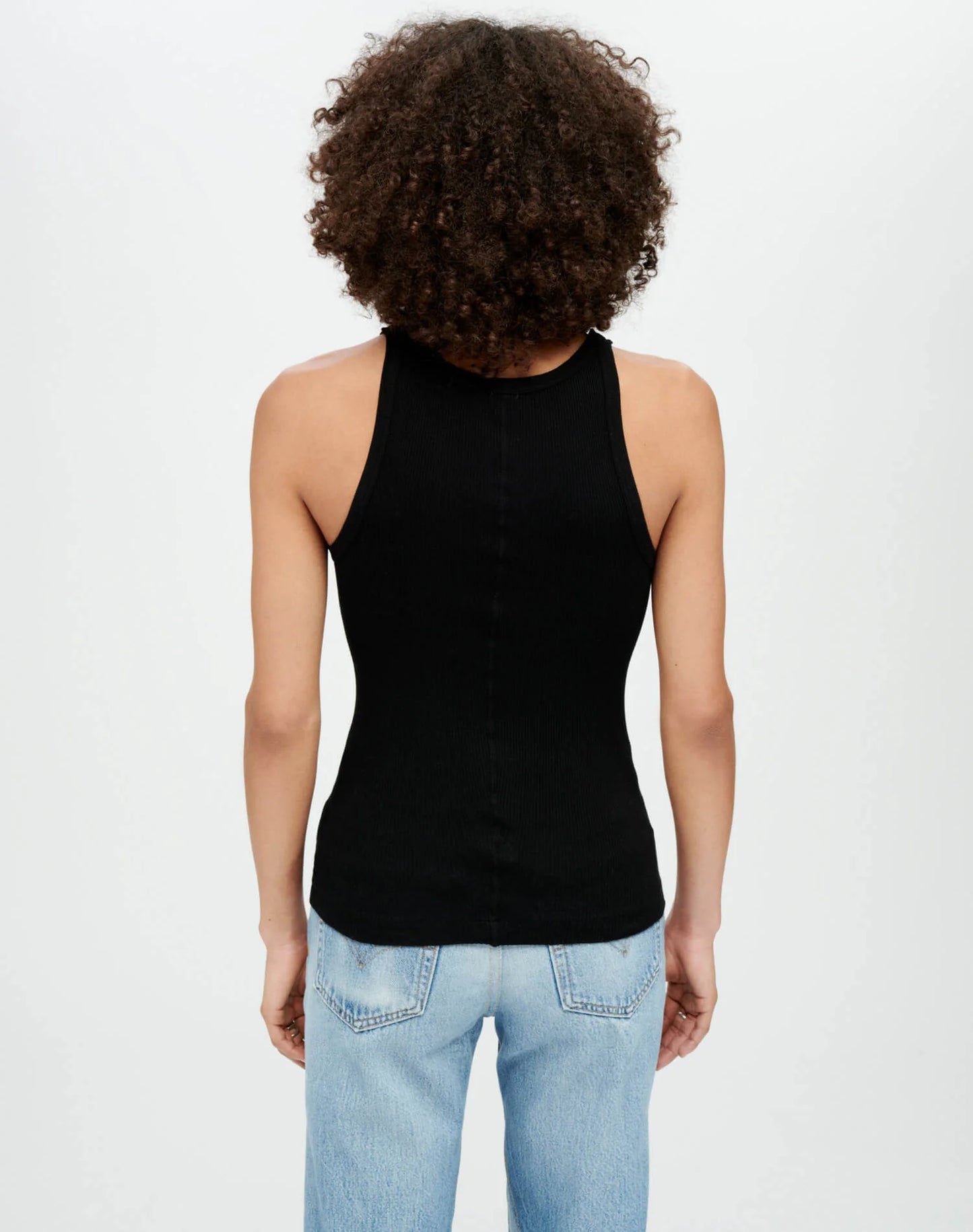 Ribbed Tank Black