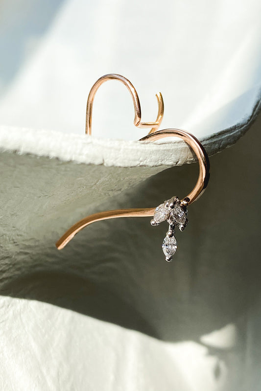 Sansoeurs 18k Gold Tube Classic Diamond Earring – Comptoir 102