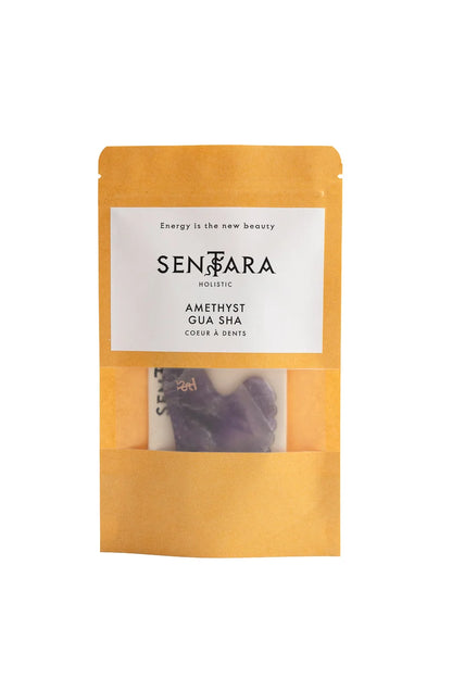 Amethyst Heart Tooth Gua Sha