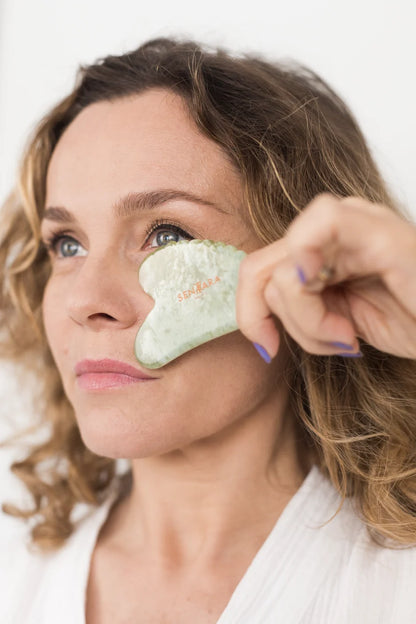 Green Jade Horn Tooth Gua Sha