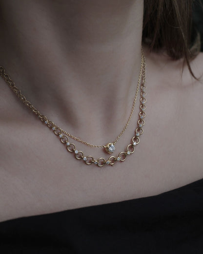 Diamond Link Necklace 01