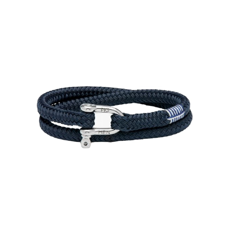 Salty Steve Silver Navy Bracelet