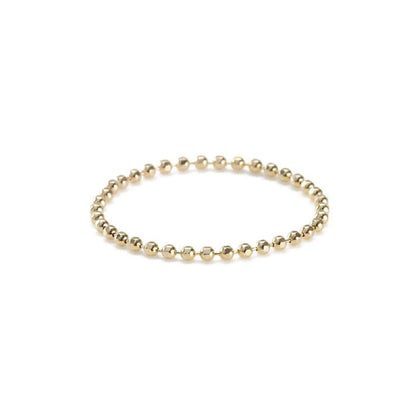 Gold Soft Ball Chain Ring