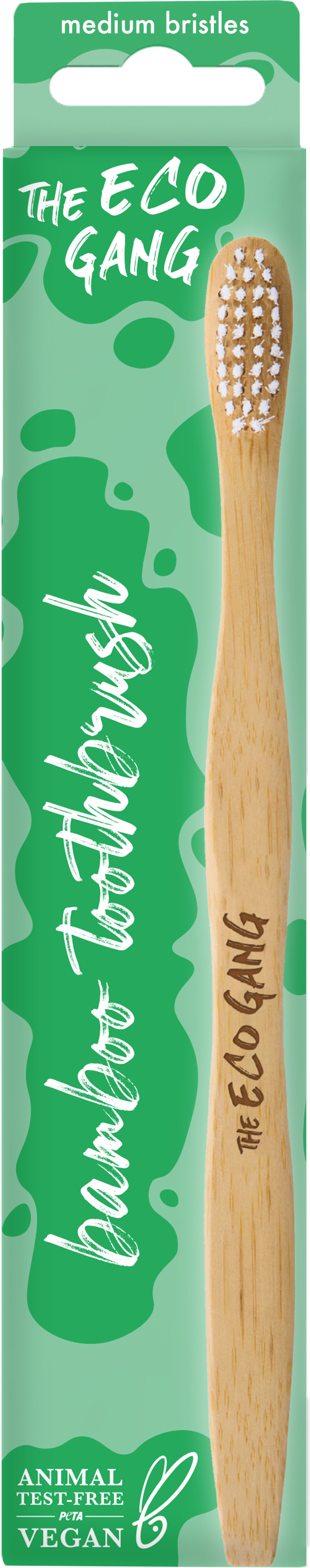 Medium Bamboo Toothbrush Green