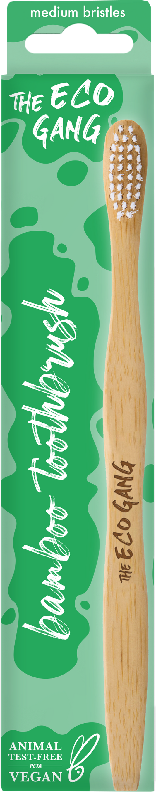 Medium Bamboo Toothbrush Green