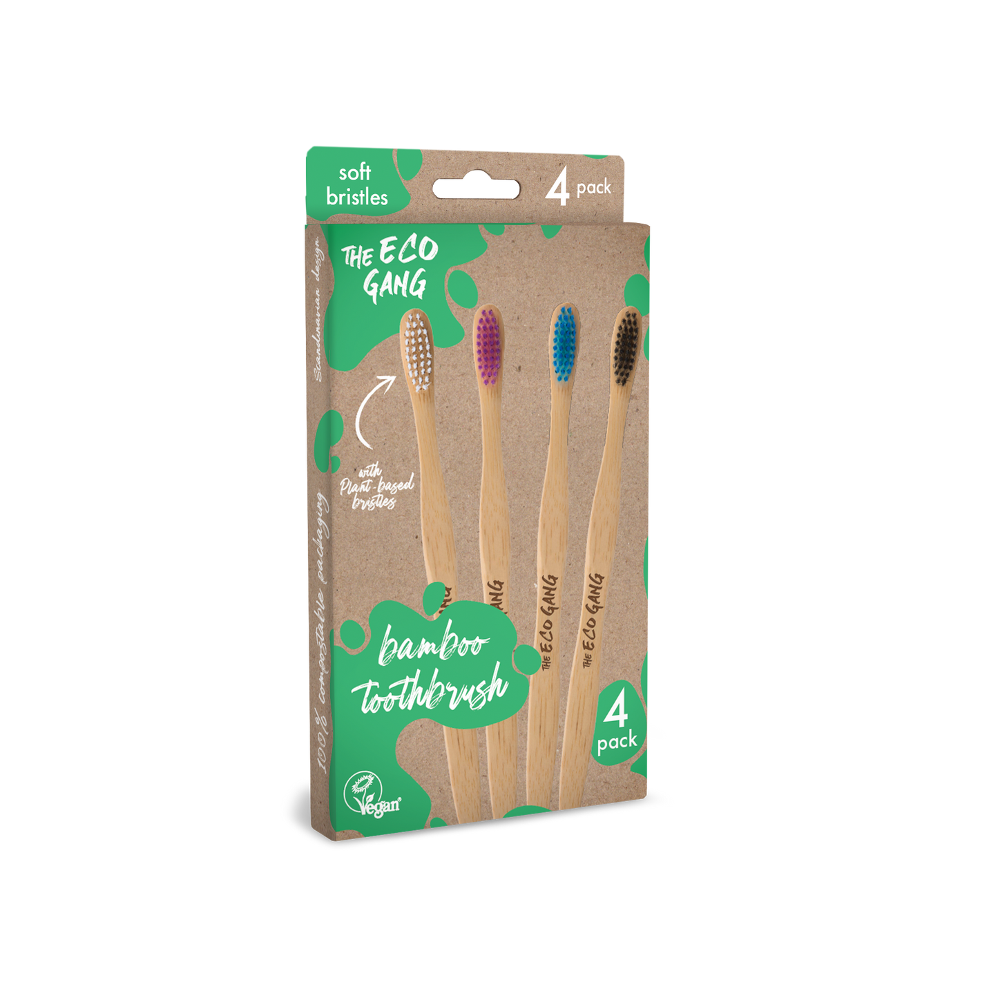 Soft Bamboo Toothbrush - Pack of 4