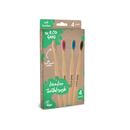 Soft Bamboo Toothbrush - Pack of 4