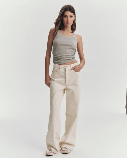 The Baby Rib Tank Heather Grey