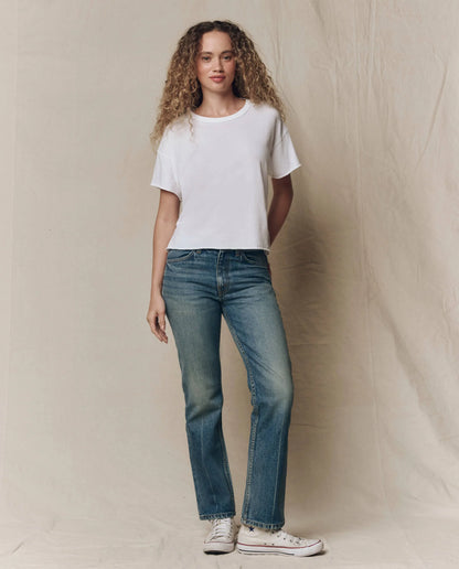 The Crop Tee Solid White