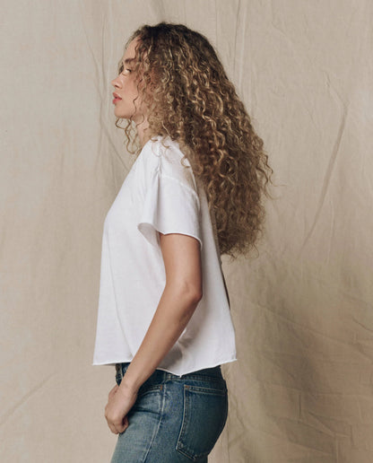 The Crop Tee Solid White