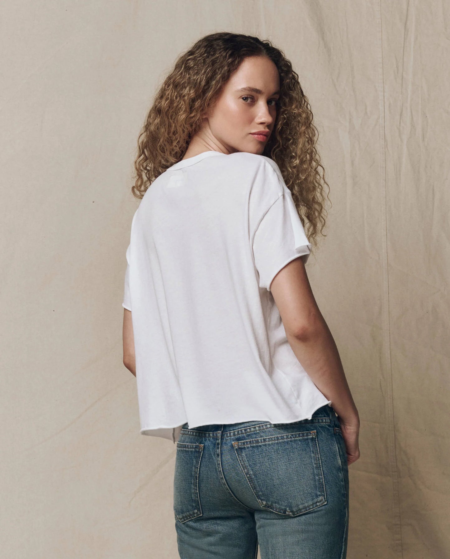 The Crop Tee Solid White