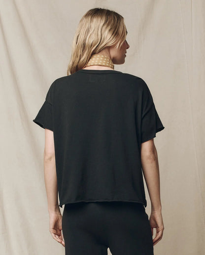 The Crop Tee Almost Black